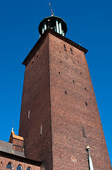 Image showing Brick tower in Stockholm, Sweden