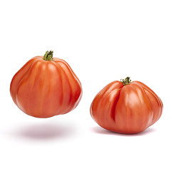 Image showing Two beefsteaks tomatoes