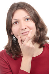 Image showing Thinking girl