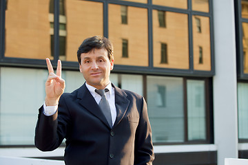 Image showing Successful businessman outdoors