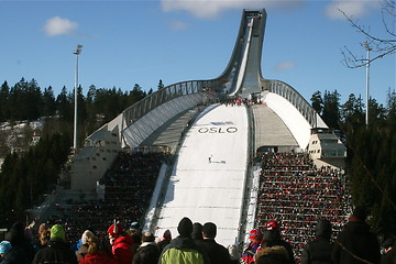 Image showing The new Holmenkollen skijump, March 2010