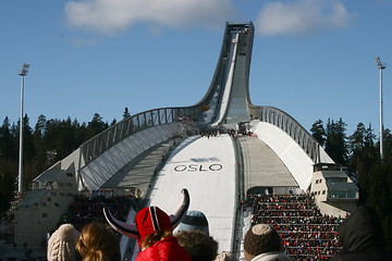 Image showing The new Holmenkollen skijump, March 2010