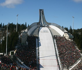 Image showing The new Holmenkollen skijump, March 2010