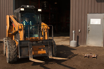 Image showing Woman Forklift Operator