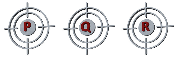 Image showing target p, q and r