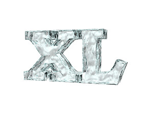 Image showing frozen letters xl