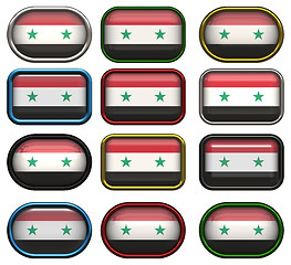 Image showing twelve buttons of the Flag of Syria