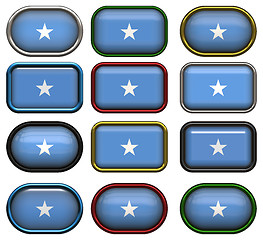 Image showing twelve buttons of the Flag of Somalia