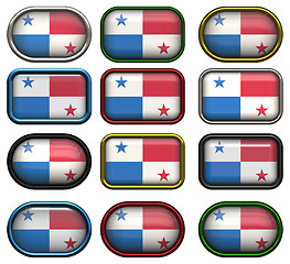 Image showing twelve buttons of the Flag of Panama