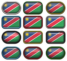 Image showing twelve buttons of the flag of nambia