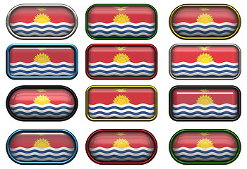 Image showing twelve buttons of the Flag of Kiribati