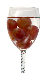 Image showing Water and grapes
