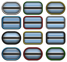 Image showing twelve buttons of the Flag of Botswana