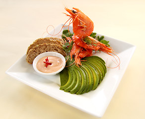 Image showing Avocado And Shrimp