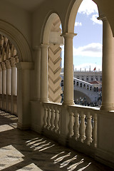 Image showing Venetian Balcony Columns and Arches in Las Vegas