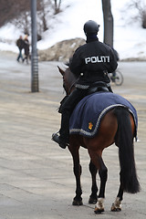 Image showing Riding police