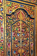 Image showing Engraved door