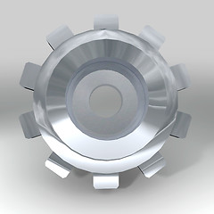 Image showing silver bevel gear