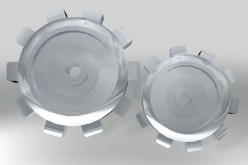 Image showing subtle silver gears