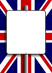 Image showing UK Flag Sign Post