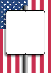 Image showing USA blank flag sign