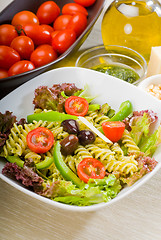 Image showing italian fusilli pasta salad