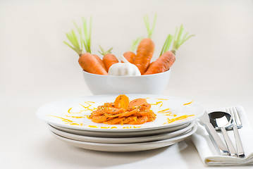 Image showing Honey glazed carrots