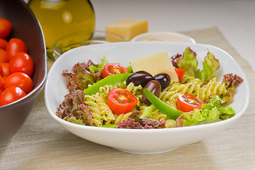 Image showing italian fusilli pasta salad