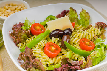 Image showing italian fusilli pasta salad