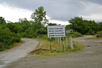 Image showing Albania and Montenegro frontier crossing