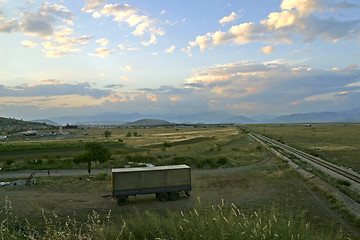 Image showing view of flat planes near Podgorica