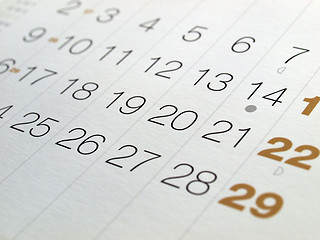 Image showing Calendar