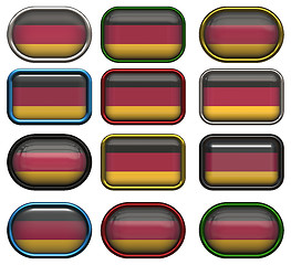 Image showing twelve buttons of the Flag of Germany