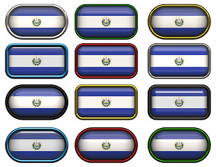 Image showing twelve buttons of the Flag of El Salvador