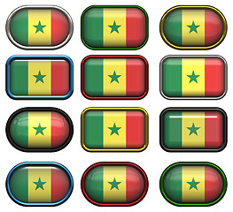 Image showing twelve buttons of the Flag of Senegal