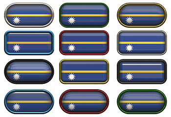 Image showing twelve buttons of the Flag of Nauru