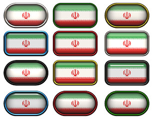 Image showing twelve buttons of the Flag of Iran