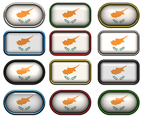 Image showing twelve buttons of the Flag of Cyprus