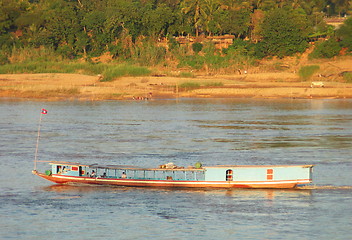 Image showing River bus. Laos-Thailand