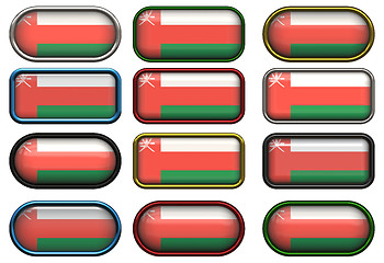 Image showing twelve buttons of the Flag of Oman