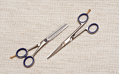 Image showing Scissors and thinning shears