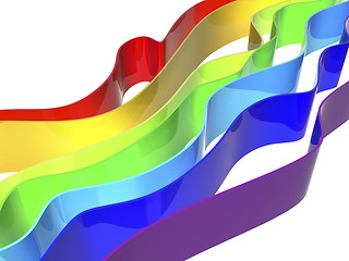 Image showing Rainbow waves