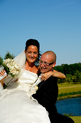 Image showing Bride and groom