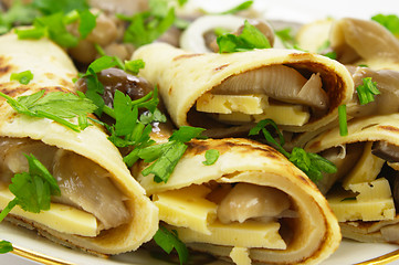 Image showing Stuffed pancakes