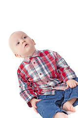 Image showing Little boy in studio