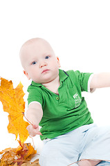 Image showing Little boy in studio