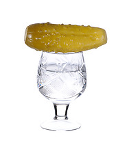 Image showing vodka and snack