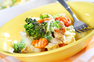 Image showing Baked mixed vegetable