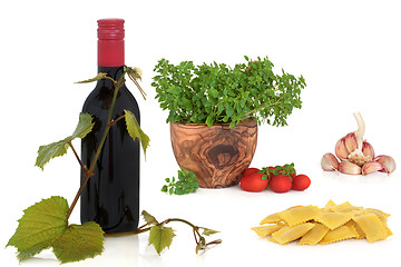 Image showing Italian Food and Wine