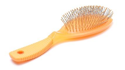 Image showing Orange hairbrush